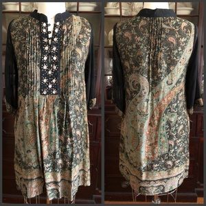 Jewel embellished paisley tunic